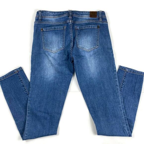 Forever 21 Distressed Jeans Low Rise Skinny Blue Life in Progress Womens Sz 25 - Picture 2 of 13